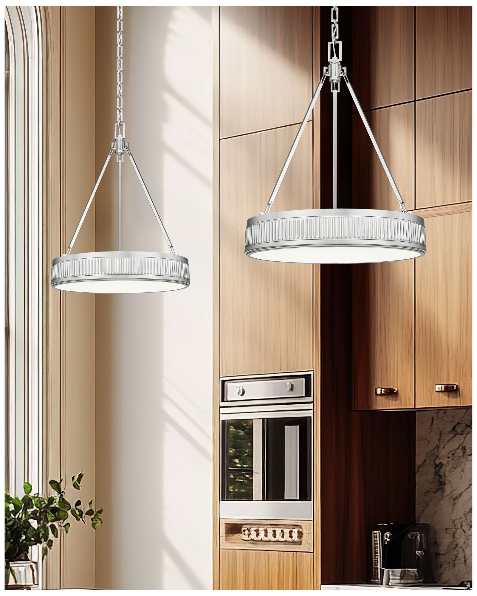 Image 2 Quinn by Z-Lite 22 inch Satin Nickel 3 Light Pendant more views