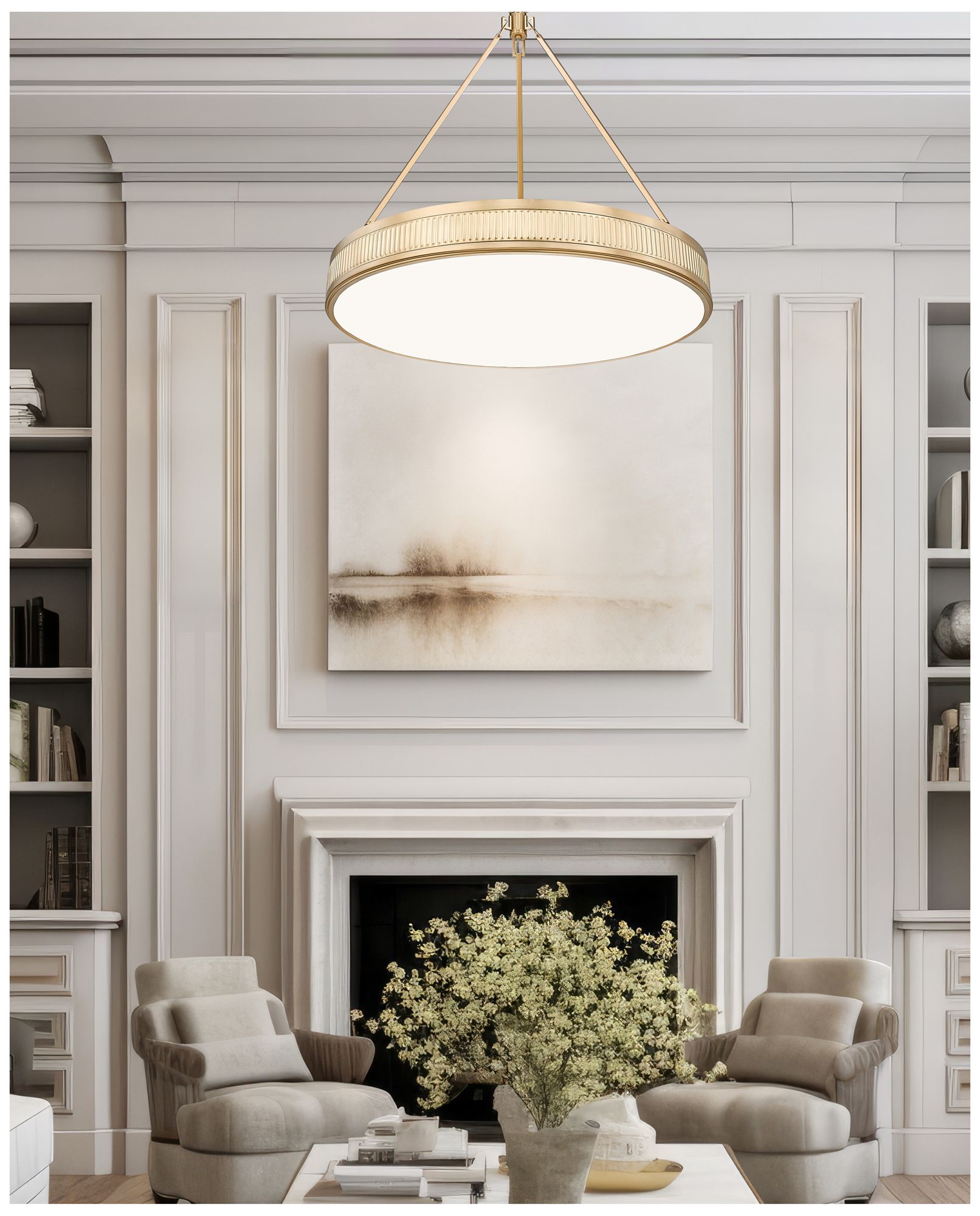 Image 2 Quinn by Z-Lite 32 inch Modern Gold 3 Light Pendant more views