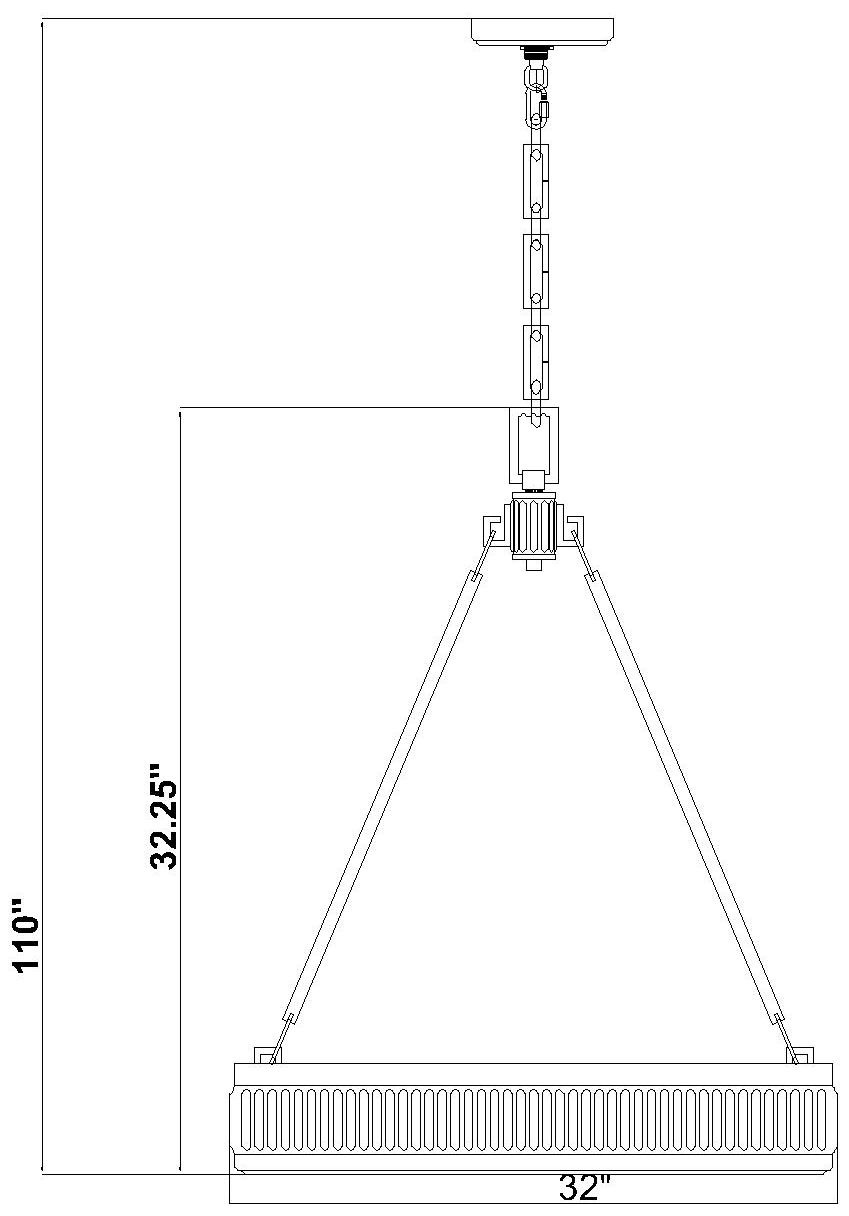 Quinn by Z-Lite 32 inch Modern Gold 3 Light Pendant