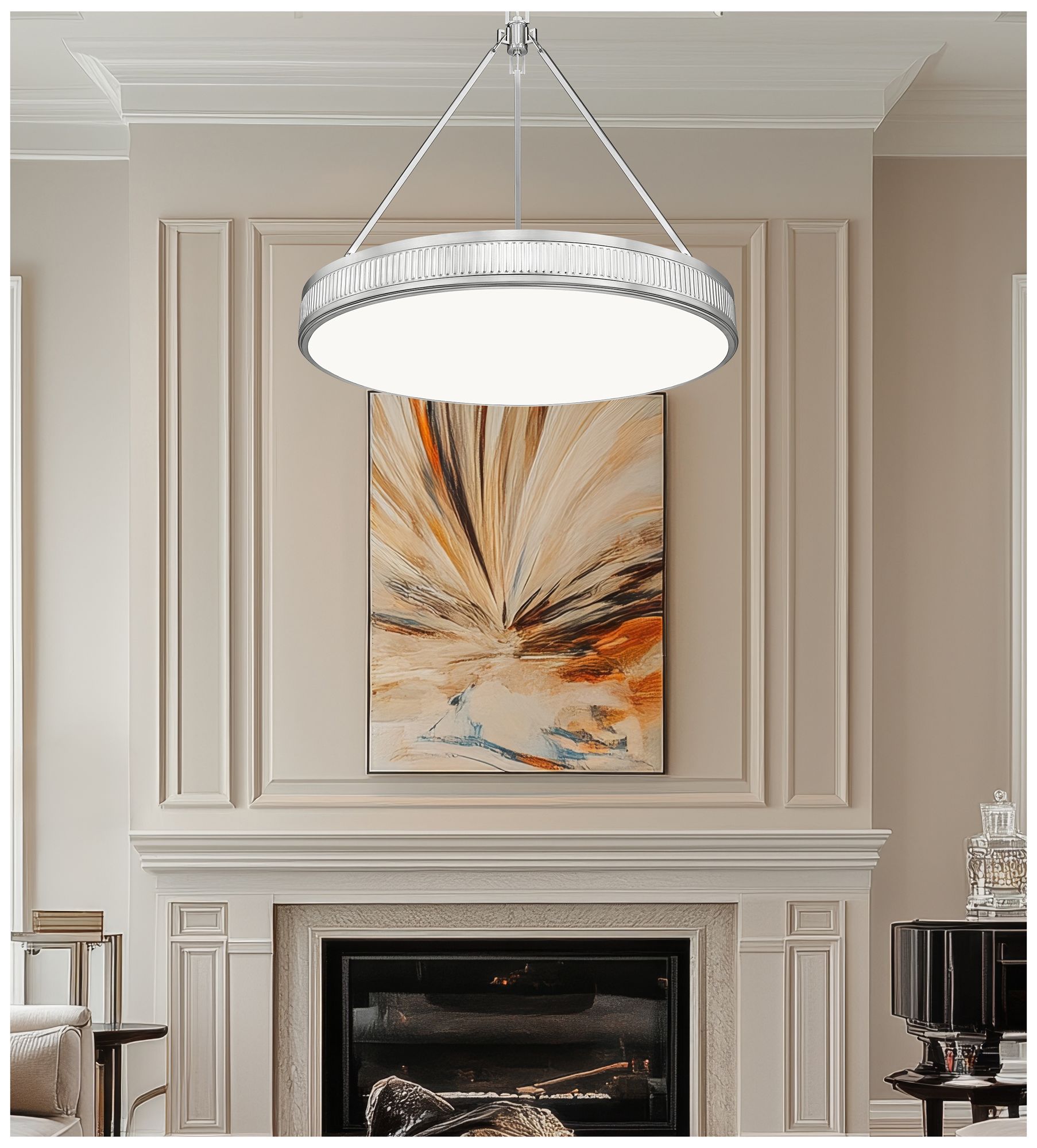 Image 2 Quinn by Z-Lite 32 inch Satin Nickel 3 Light Pendant more views