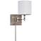 Quinn Polished Nickel Swing Arm Pin-Up Wall Lamp