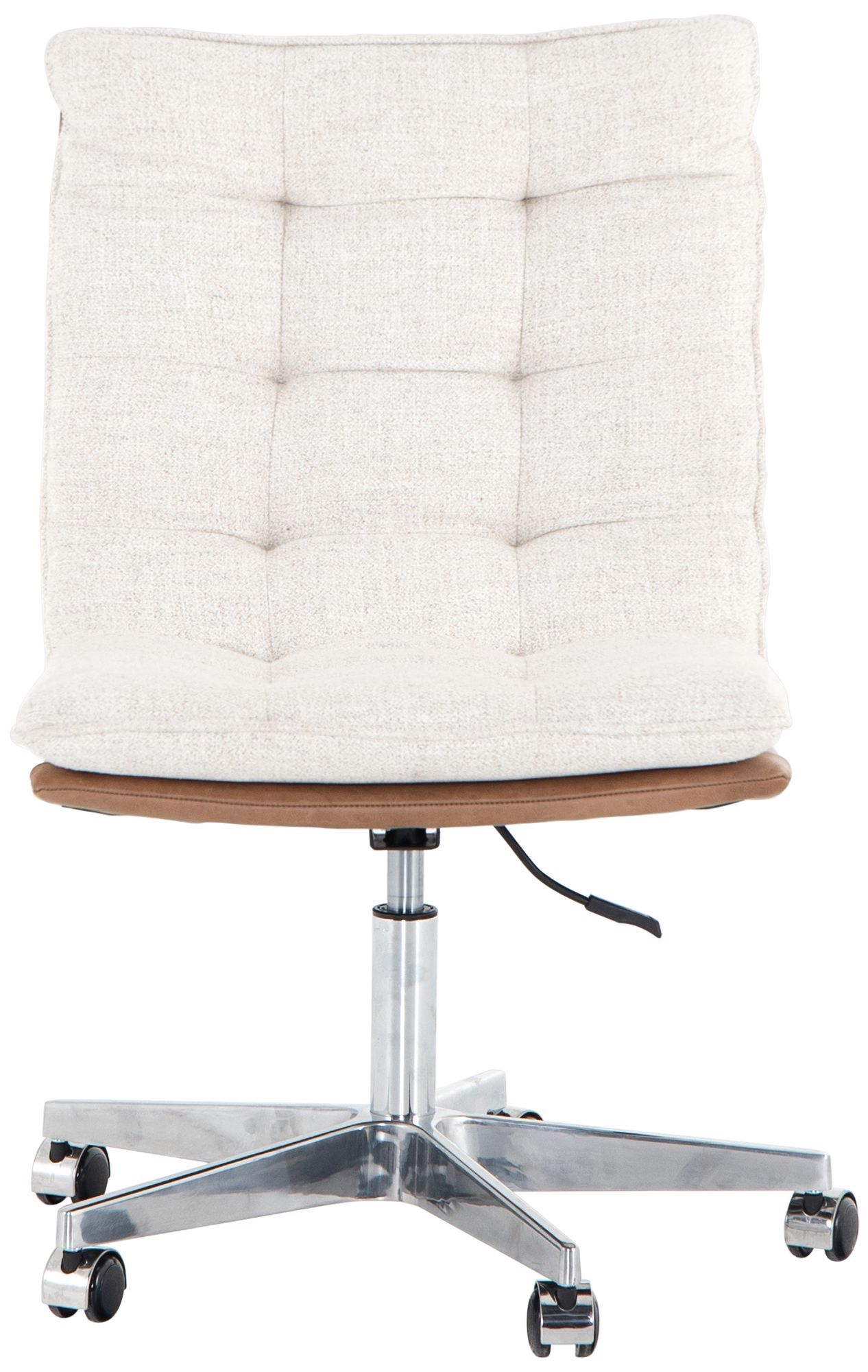 Tufted white office discount chair