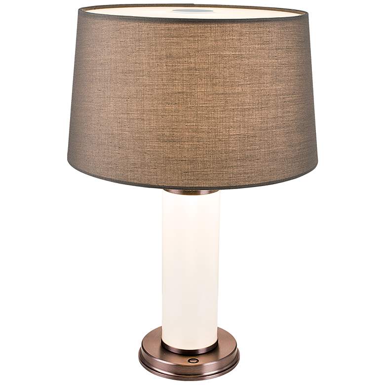 Image 1 Quintas 13.4" Deep Taupe/Grayish Green Table Lamp