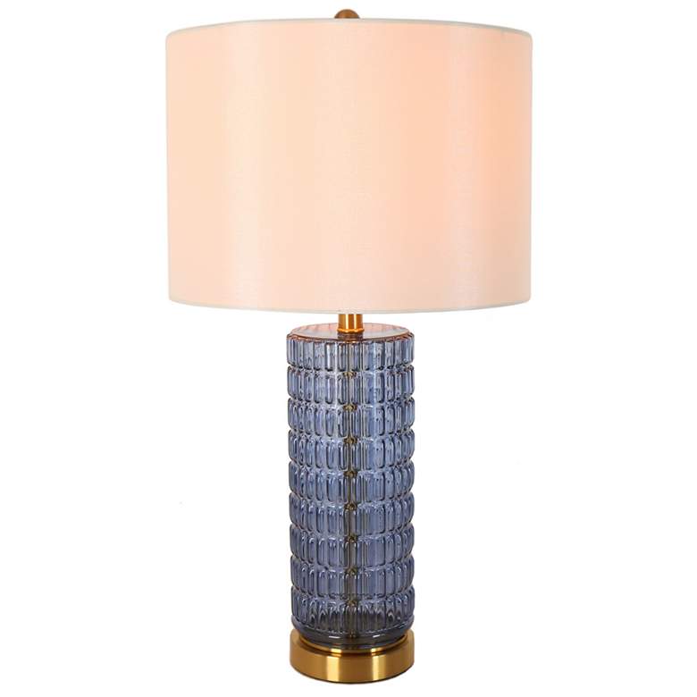 Image 1 Quintilian 1-Light Blue Glass Table Lamps