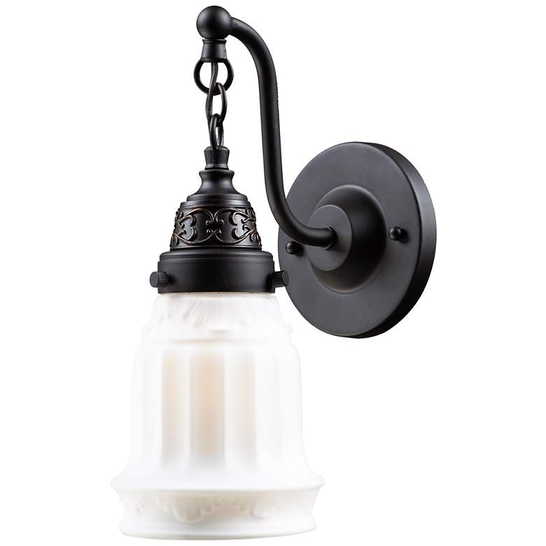 Image 1 Quinton Parlor 12" High 1-Light Sconce - Oiled Bronze