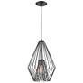 Quintus 12 1/4" Wide Matte Black Pendant Light