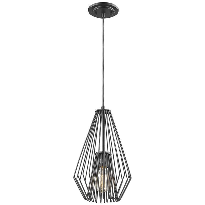 Image 2 Quintus 9 1/4" Wide Matte Black Mini Pendant Light