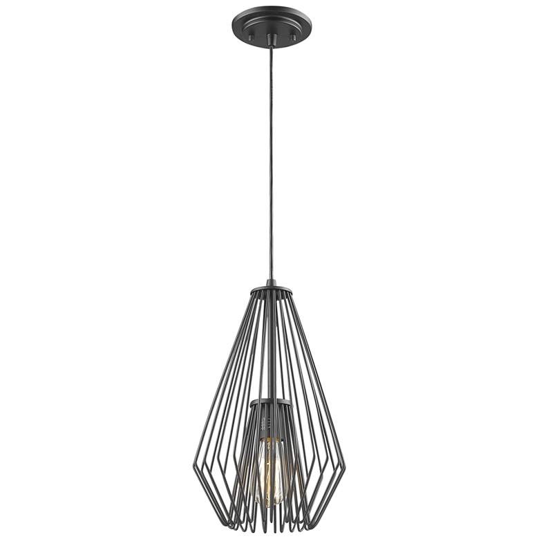 Image 2 Quintus 9 1/4 inch Wide Matte Black Mini Pendant Light