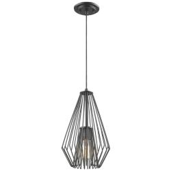 Quintus 9 1/4" Wide Matte Black Mini Pendant Light