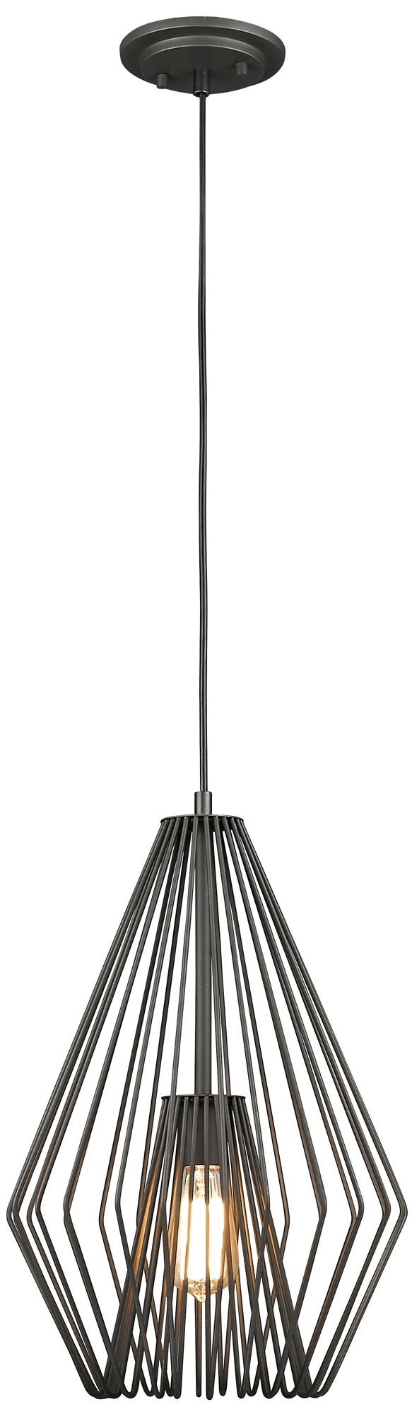 Quintus by Z-Lite Bronze 12.25 inch 1 Light Mini Pendant