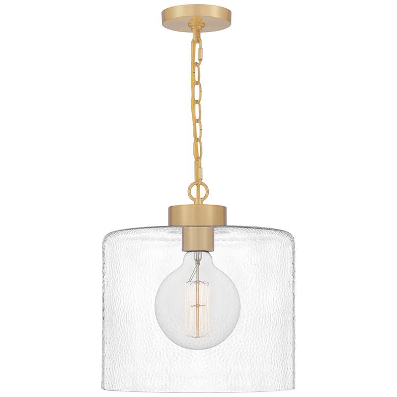 Image 2 Quiozel Abner 12 inch Wide Aged Brass Mini Pendant