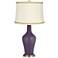 Quixotic Plum Anya Table Lamp with Relaxed Wave Trim