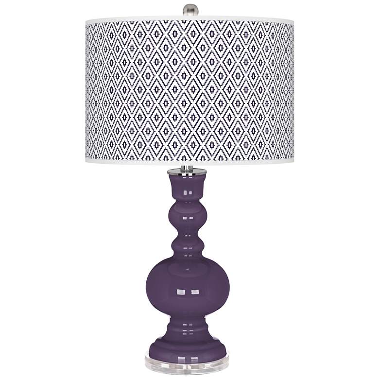 Image 1 Quixotic Plum Diamonds Apothecary Table Lamp