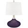 Quixotic Plum Felix Modern Table Lamp with Table Top Dimmer