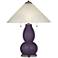 Quixotic Plum Fulton Table Lamp with Fluted Glass Shade
