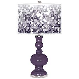 Image1 of Quixotic Plum Mosaic Giclee Apothecary Table Lamp