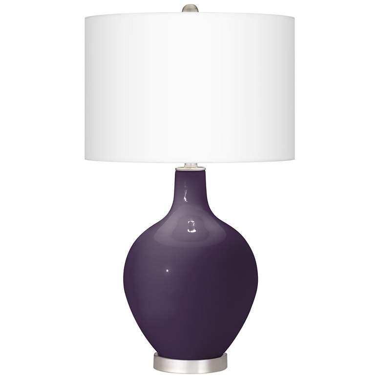 Image 2 Quixotic Plum Ovo Table Lamp With Dimmer