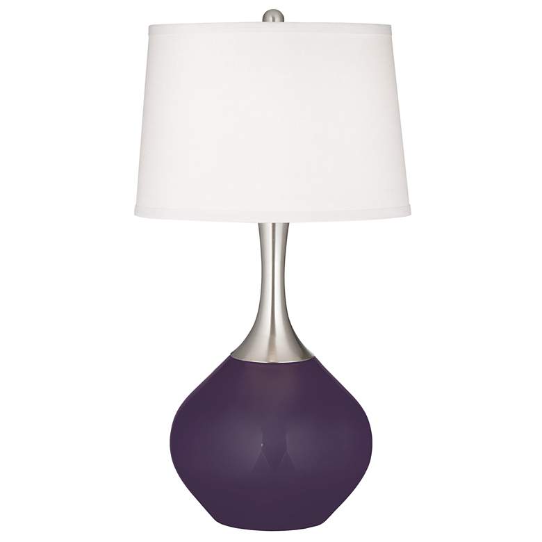 Image 2 Quixotic Plum Spencer Table Lamp with Dimmer