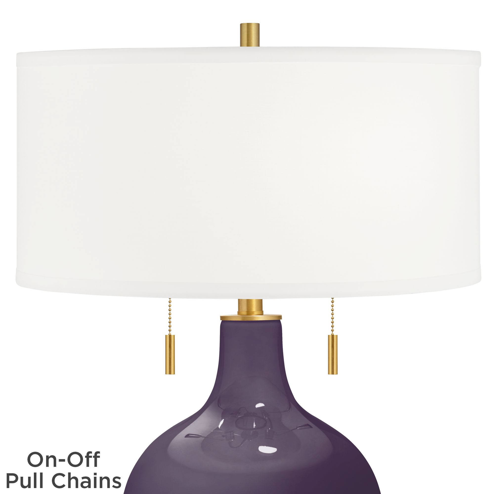 Image 2 Quixotic Plum Toby Brass Accents Table Lamp more views