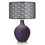 Quixotic Plum Toby Table Lamp With Black Metal Shade
