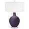 Quixotic Plum Toby Table Lamp with Dimmer