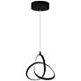 2_Quoize lIlloria 7 1/2" Wide Matte Black LED Mini Pendant