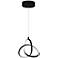 Quoize lIlloria 7 1/2" Wide Matte Black LED Mini Pendant