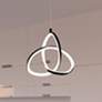 1_Quoize lIlloria 7 1/2" Wide Matte Black LED Mini Pendant