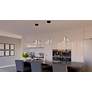3_Quoize lIlloria 7 1/2" Wide Matte Black LED Mini Pendant more views