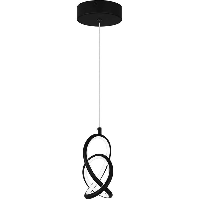 Image 4 Quoize lIlloria 7 1/2" Wide Matte Black LED Mini Pendant more views