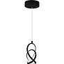 4_Quoize lIlloria 7 1/2" Wide Matte Black LED Mini Pendant more views