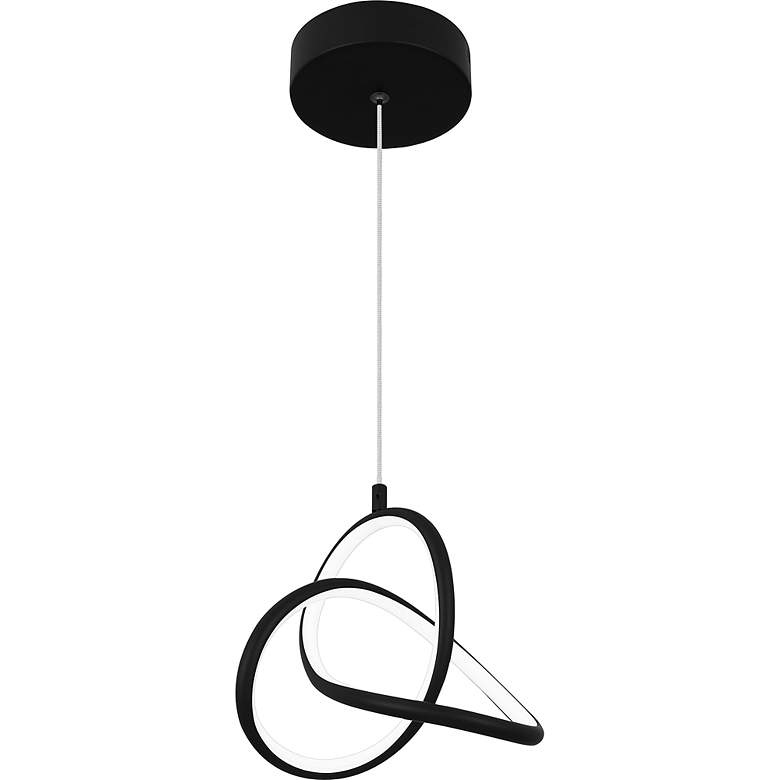 Image 5 Quoize lIlloria 7 1/2" Wide Matte Black LED Mini Pendant more views