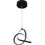 5_Quoize lIlloria 7 1/2" Wide Matte Black LED Mini Pendant more views