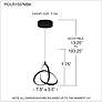 7_Quoize lIlloria 7 1/2" Wide Matte Black LED Mini Pendant more views