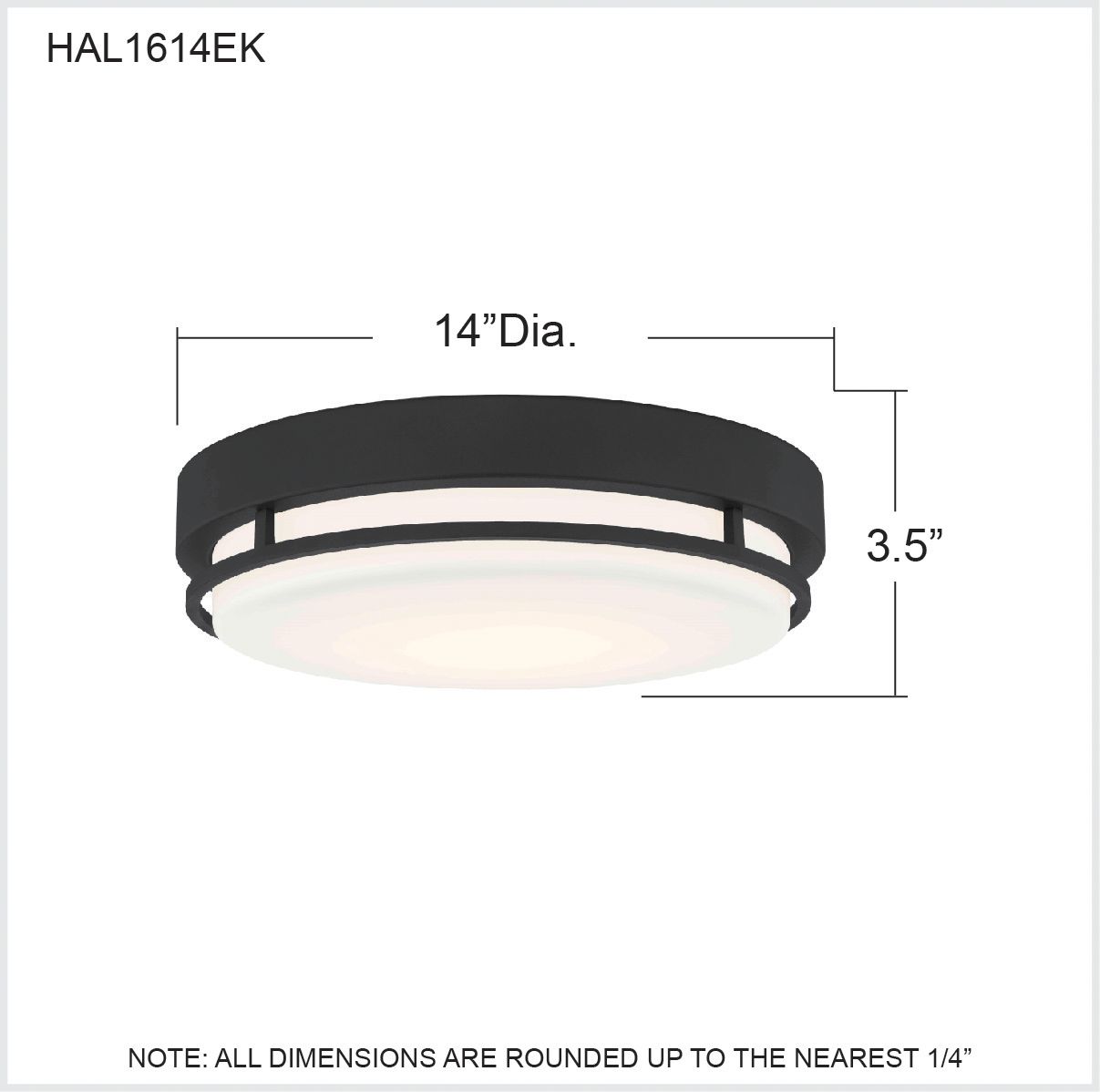 Quoizel 14" Wide Earth Black LED Ceiling Light