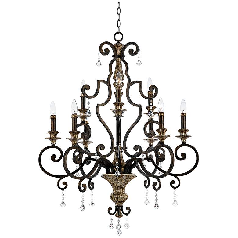 Image 2 Quoizel 32 inch Wide Marquette Two Tier Traditional Chandelier