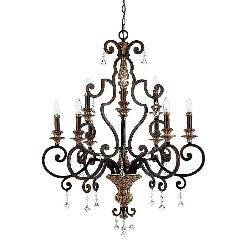 Image 2 Quoizel 32 inch Wide Marquette Two Tier Traditional Chandelier