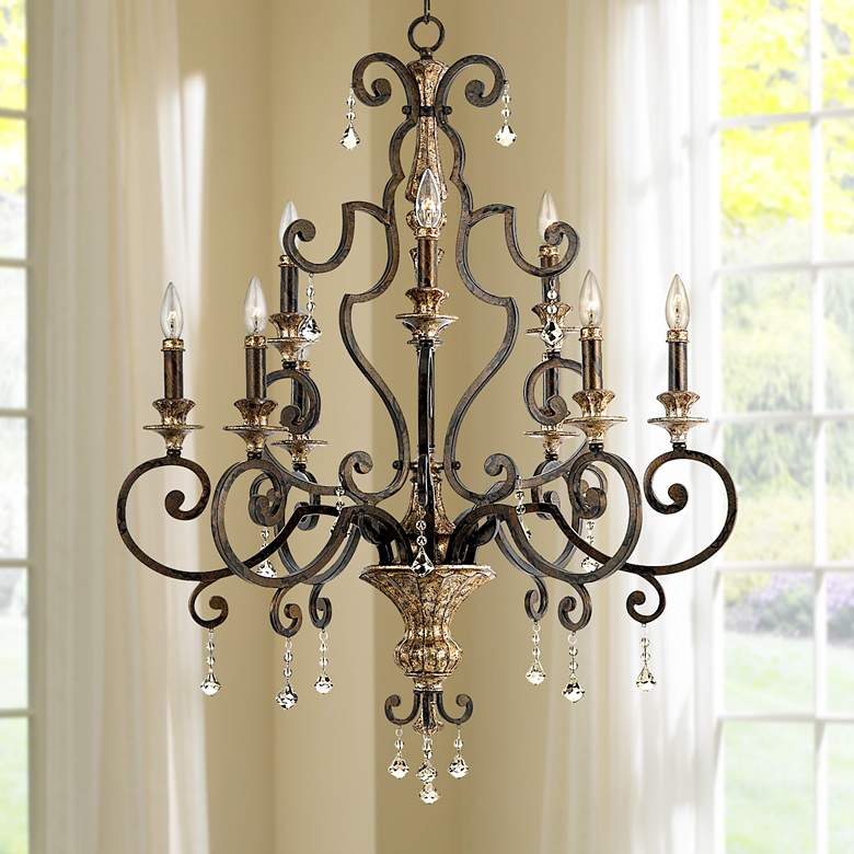Image 1 Quoizel 32" Wide Marquette Two Tier Traditional Chandelier