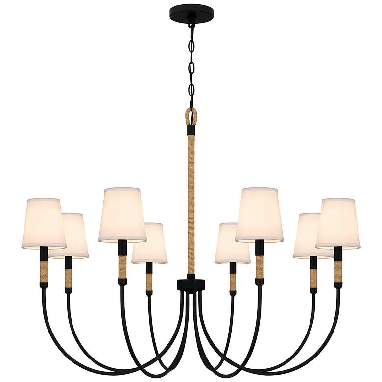 Image 2 Quoizel 39" Wide Matte Black 8-Light Chandelier
