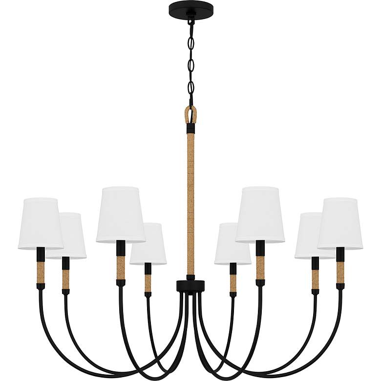 Image 3 Quoizel 39" Wide Matte Black 8-Light Chandelier more views