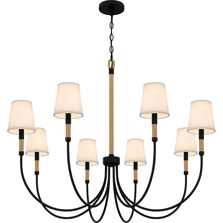 Image 5 Quoizel 39" Wide Matte Black 8-Light Chandelier more views