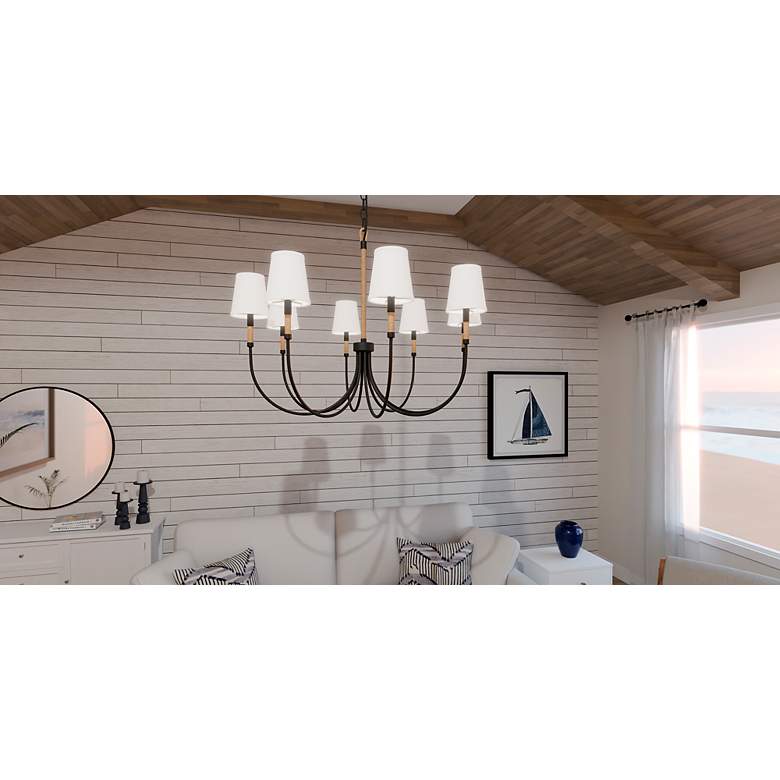 Image 7 Quoizel 39" Wide Matte Black 8-Light Chandelier more views