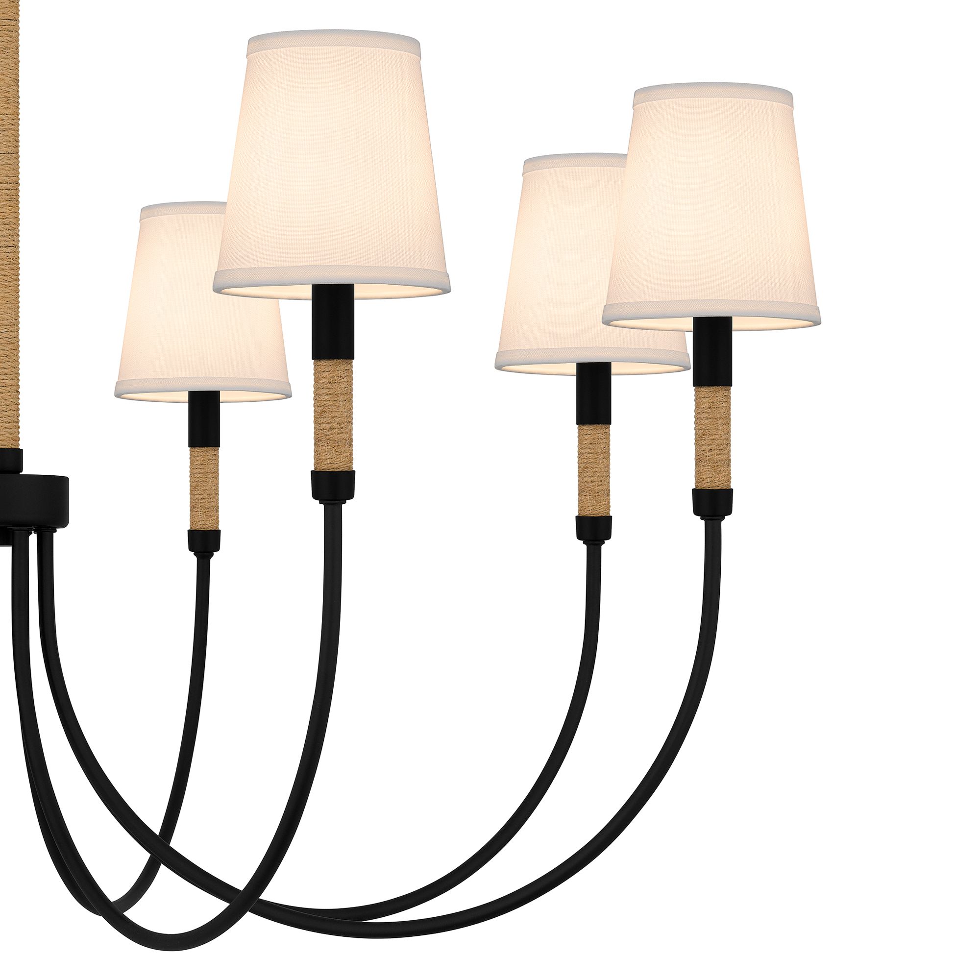 Quoizel 39" Wide Matte Black 8-Light Chandelier