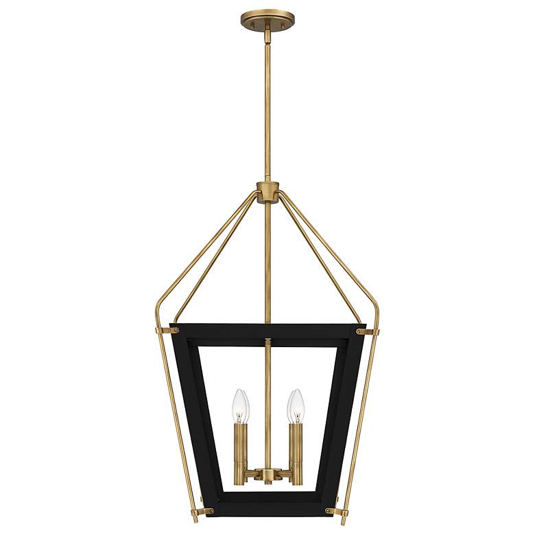 Image 4 Quoizel Abbeville 18 1/4"W Earth Black Gold 4-Light Pendant more views