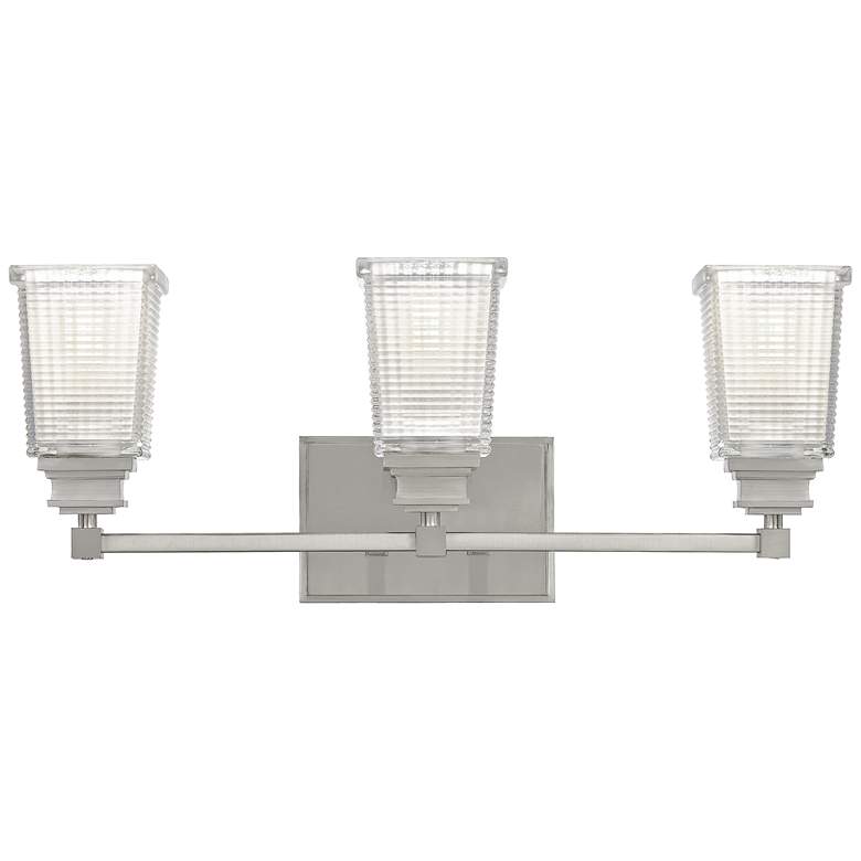 Image 1 Quoizel Abbott 22" Wide Brushed Nickel 3-Light Bath Light