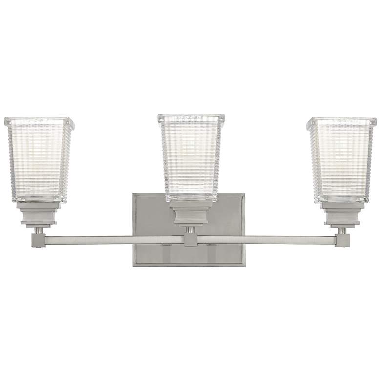 Image 1 Quoizel Abbott 22 inch Wide Brushed Nickel 3-Light Bath Light