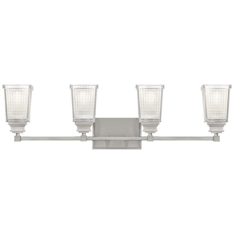 Image 1 Quoizel Abbott 31" Wide Brushed Nickel 4-Light Bath Light