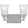 Quoizel Abbott 8 3/4"H Brushed Nickel 2-Light Wall Sconce