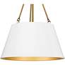 5_Quoizel Aberdale 18 1/2" Wide Aged Brass White Lustre Pendant Light more views
