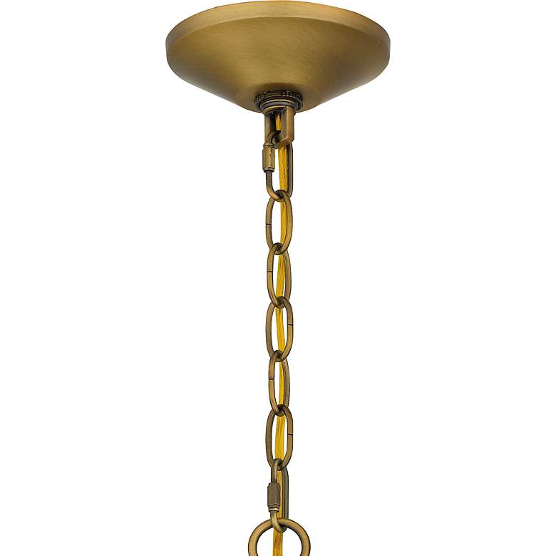 Image 6 Quoizel Aberdale 18 1/2" Wide Aged Brass White Lustre Pendant Light more views